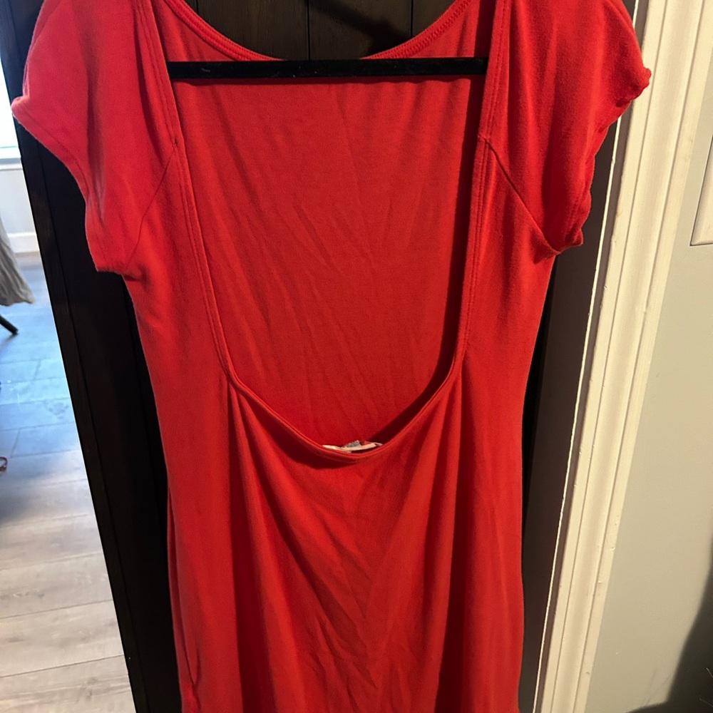 FreePeople Red Backless Dress - Picture 3 of 4